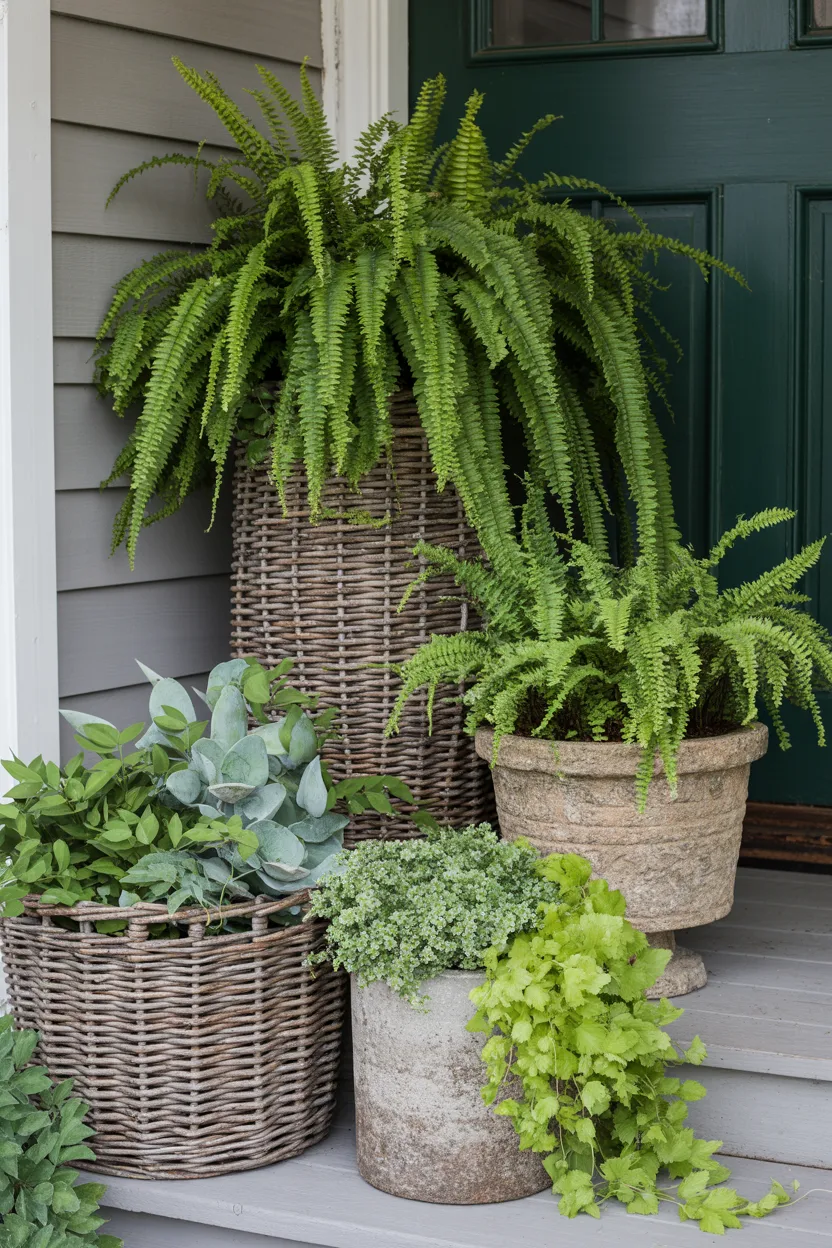 Woodland Fern and Moss Pot Arrangement