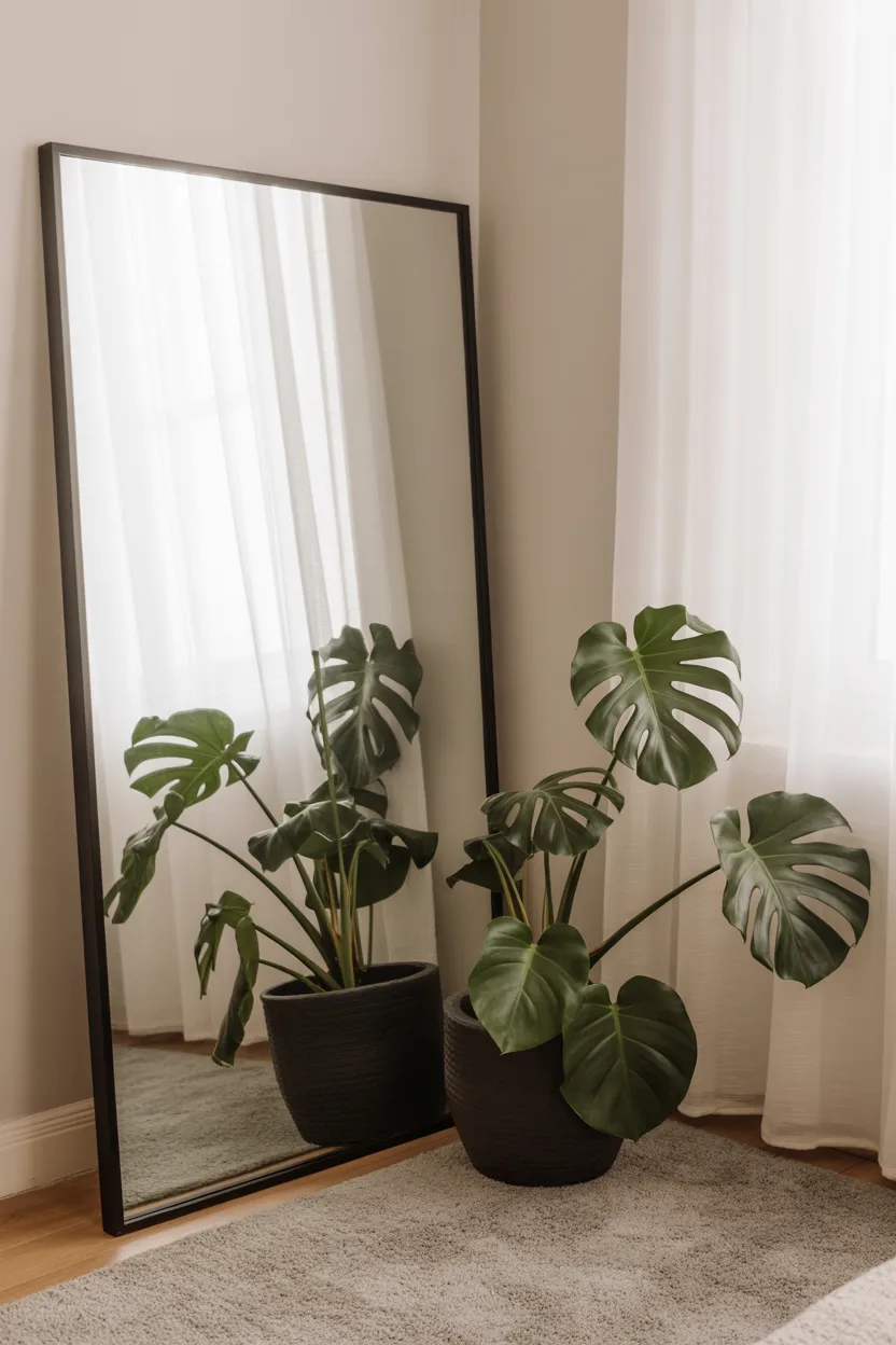 Use Mirrored Planters to Double Your Greenery Visually
