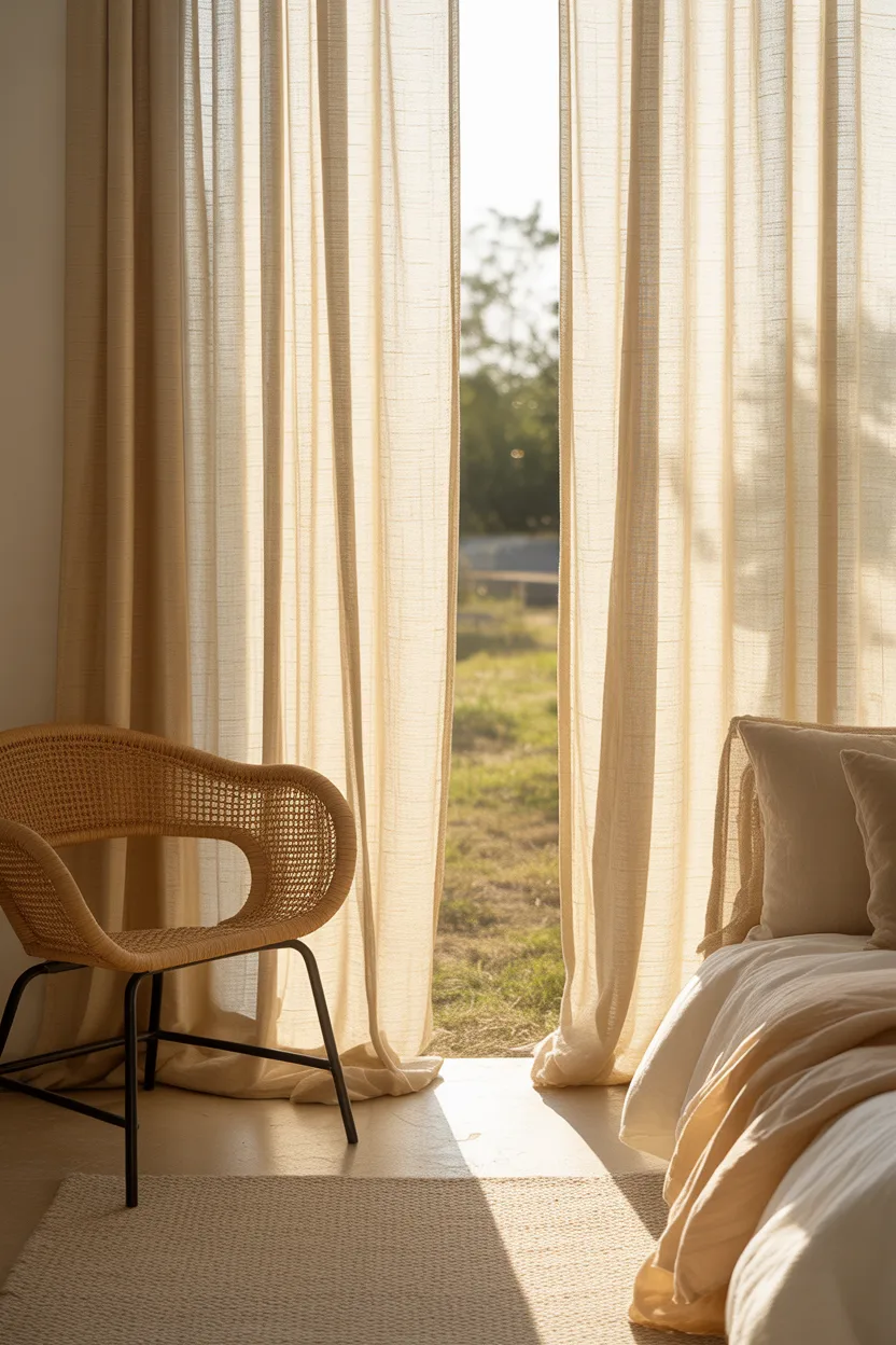 Linen Curtains for Soft, Diffused Light