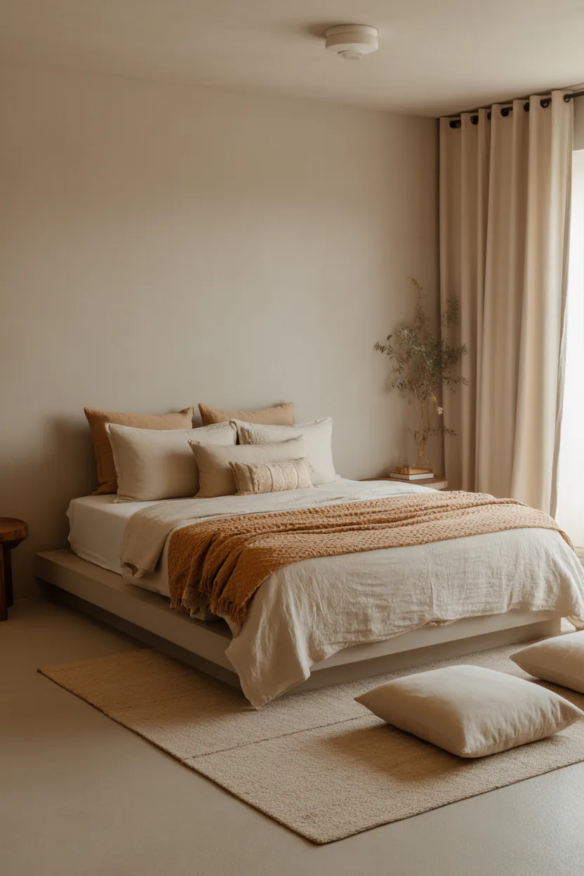 Low Platform Bed for a Grounded Feel