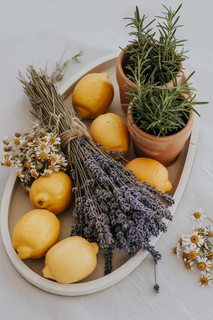  Lemon and Lavender Provençal Centerpiece