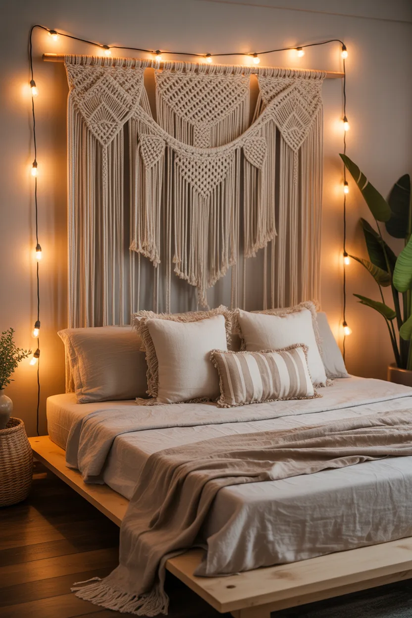 Macramé Headboard Statement Wall