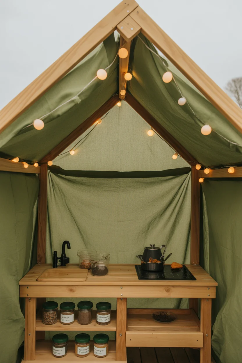  Mud Kitchen with a Rooftop Canopy