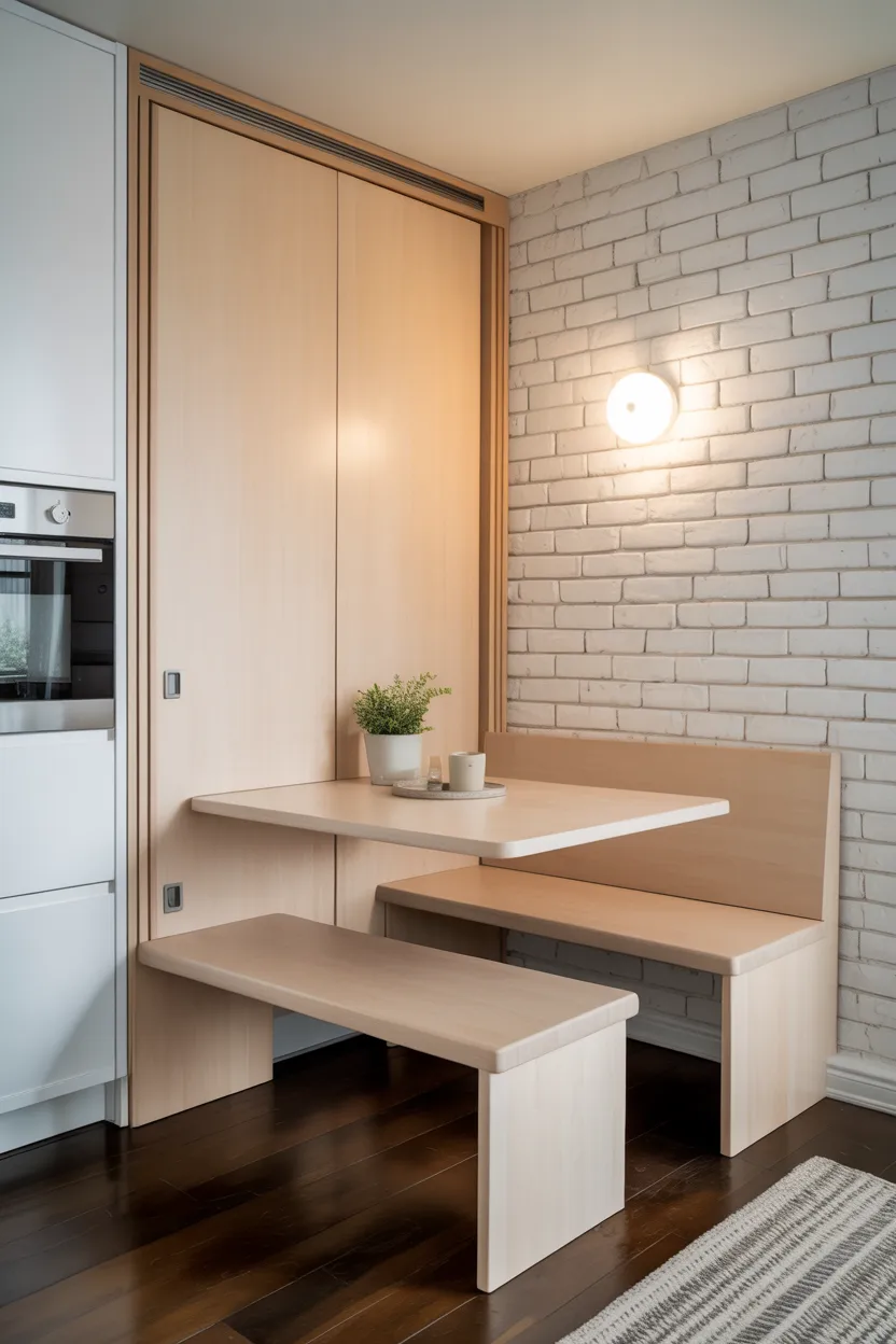 Murphy-Bed-Style Fold-Down Dining Nook for Small Spaces