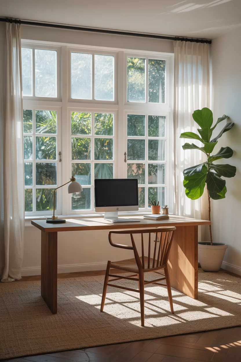 Natural Light Optimized Desk Positioning