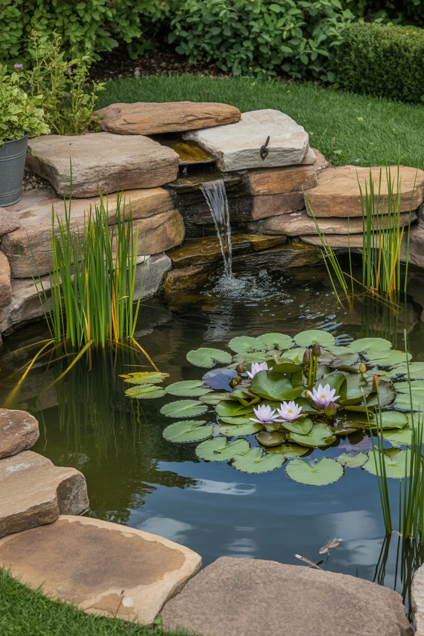 Corner Pond with Aquatic Planting