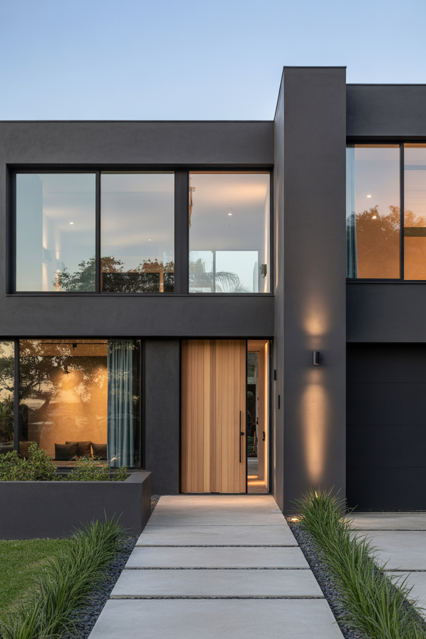 Off-Black Finishes Lead the Most Dramatic Exterior House Color Trends