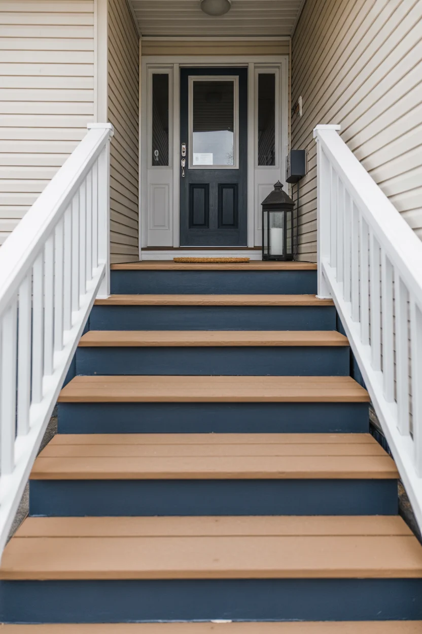 Paint the Front Steps and Risers in a Bold Color