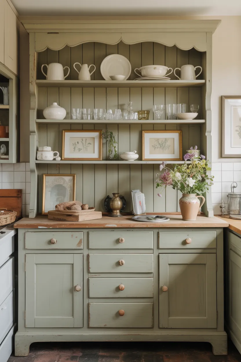  Painted Pine Dresser as Kitchen Feature