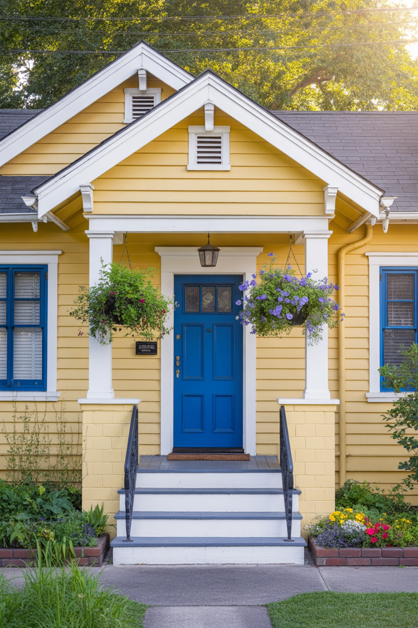 Pale Yellow Brings Cheerful Warmth to 2026 Exterior House Color Trends