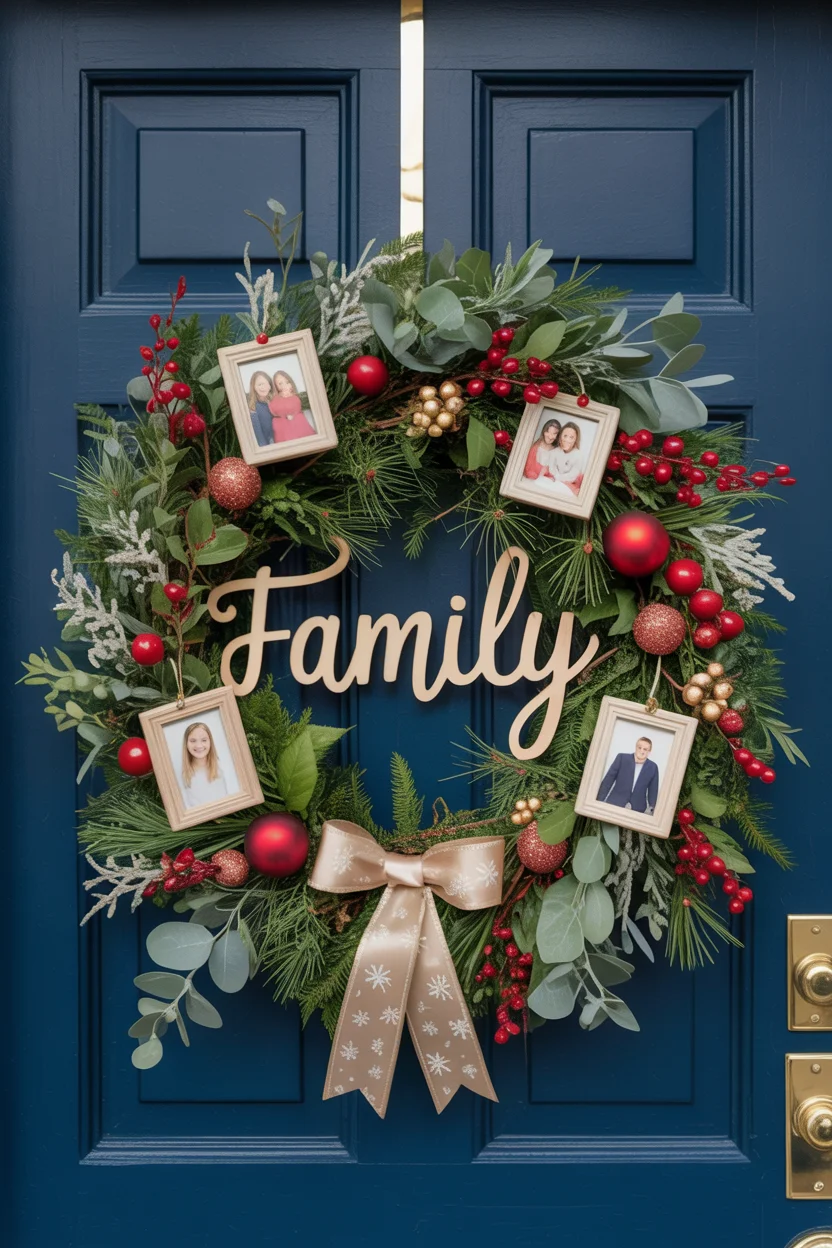  Personalized Family Name Christmas Wreath