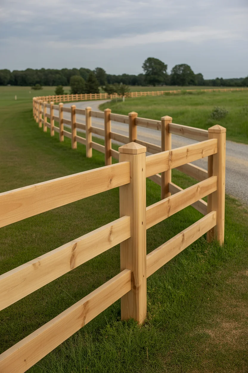 Pine Post and Rail Rustic