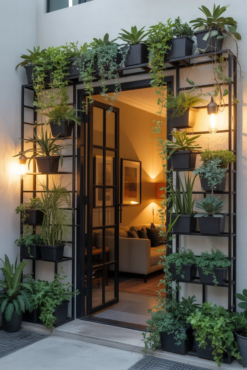 Create a Living Plant Wall Divider with Freestanding Frames