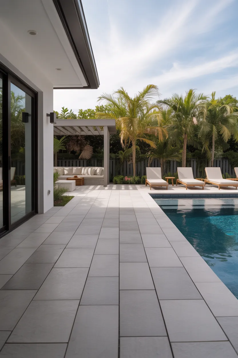 Pool Deck With Seamless Indoor-Outdoor Flow