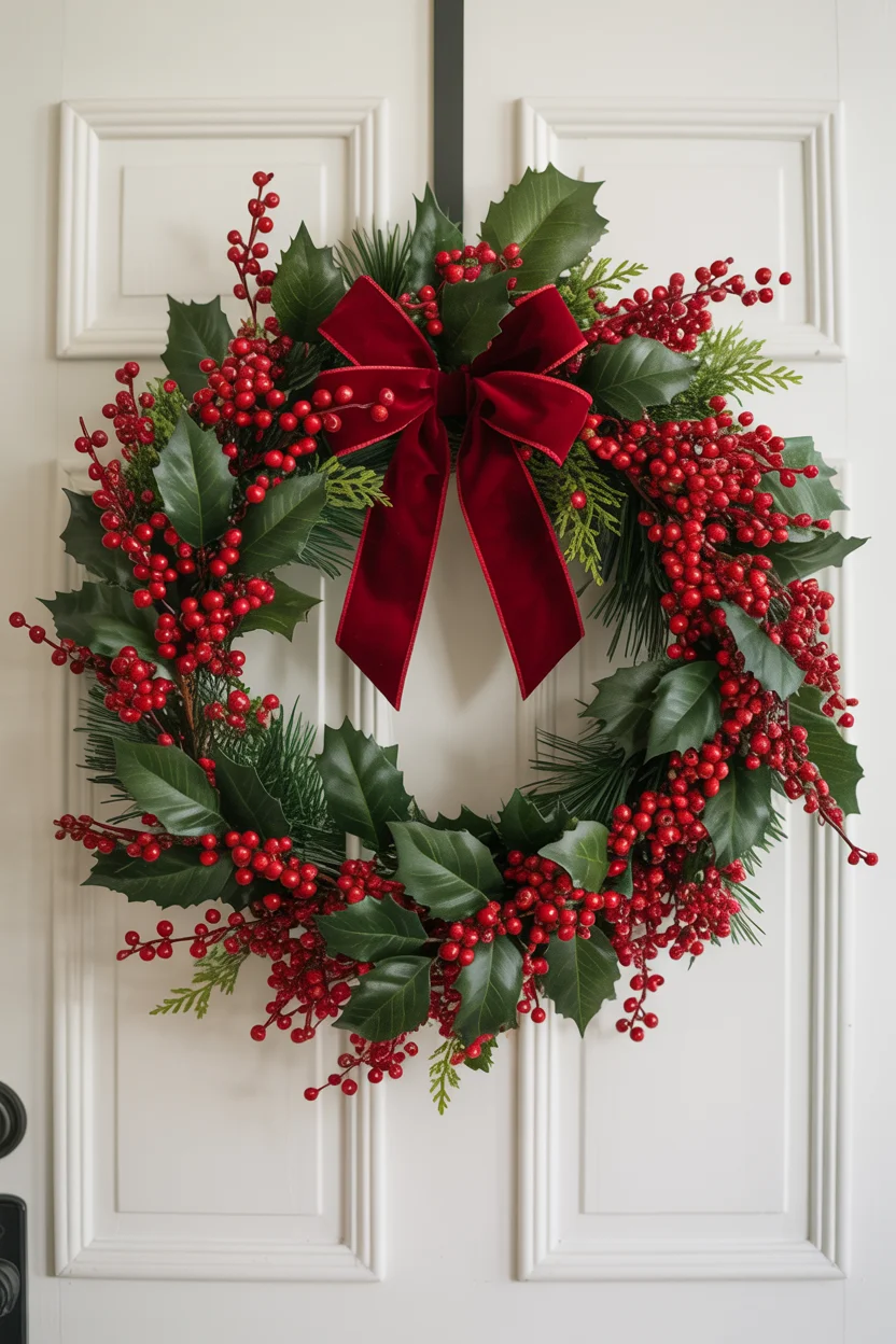  Red Berry Christmas Wreath