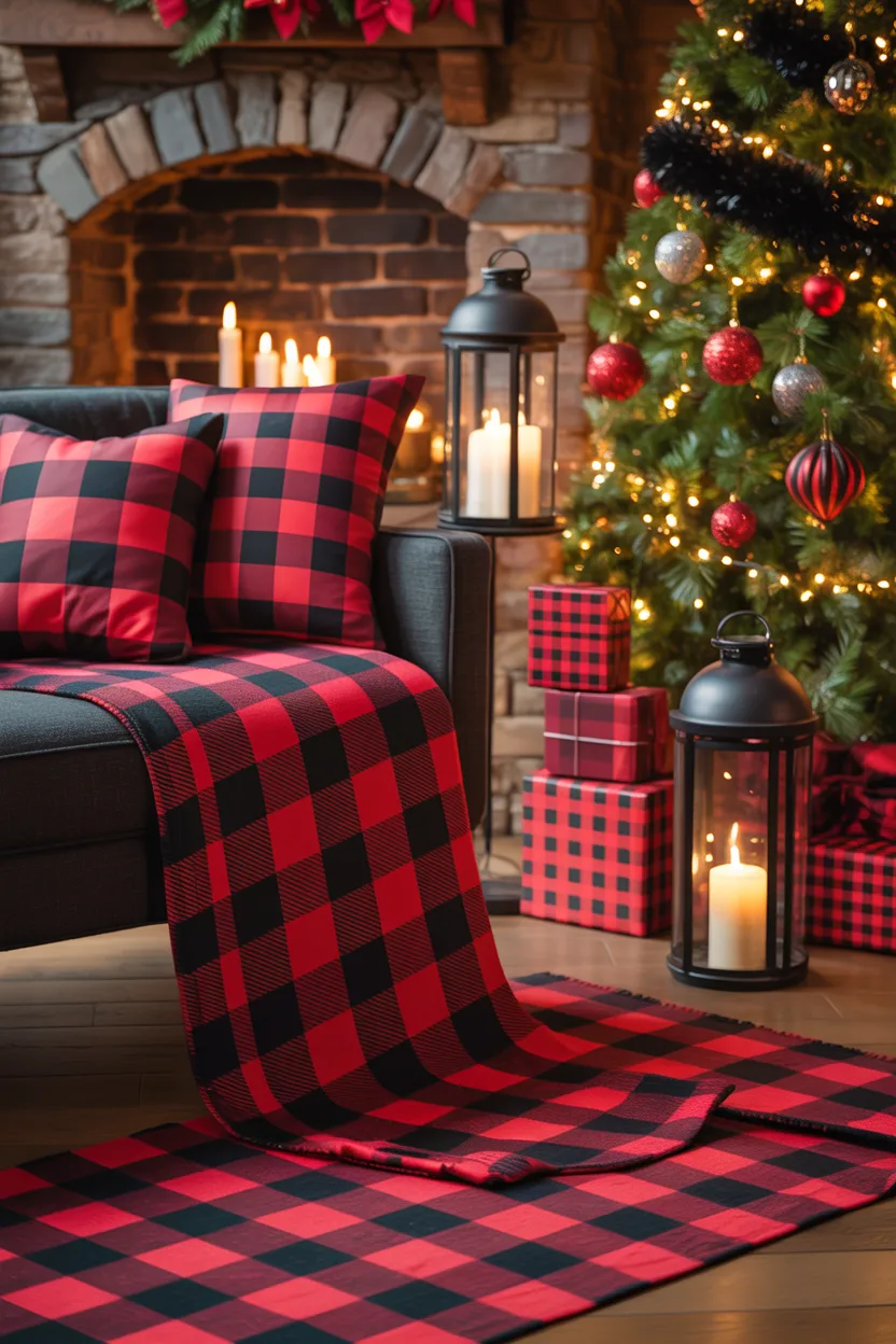 Plaid Christmas Home Ideas