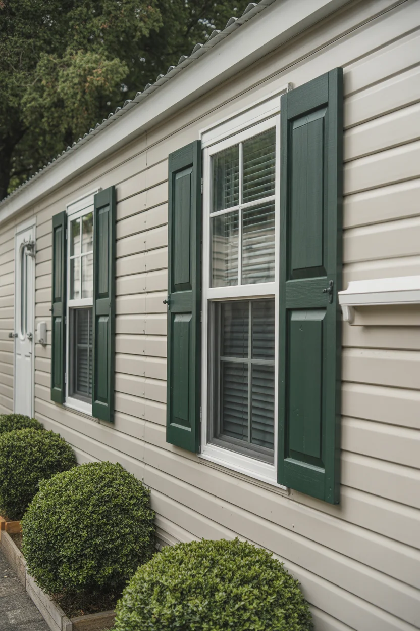 Replace Aluminum Shutters With Board and Batten Wood Shutters