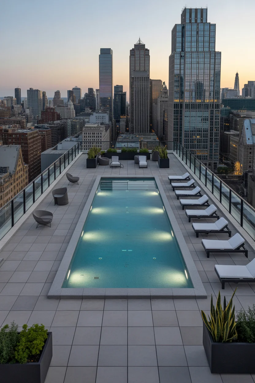 Rooftop Pool with City Views