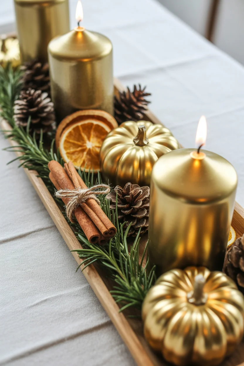 Rustic Glam Christmas Centerpiece