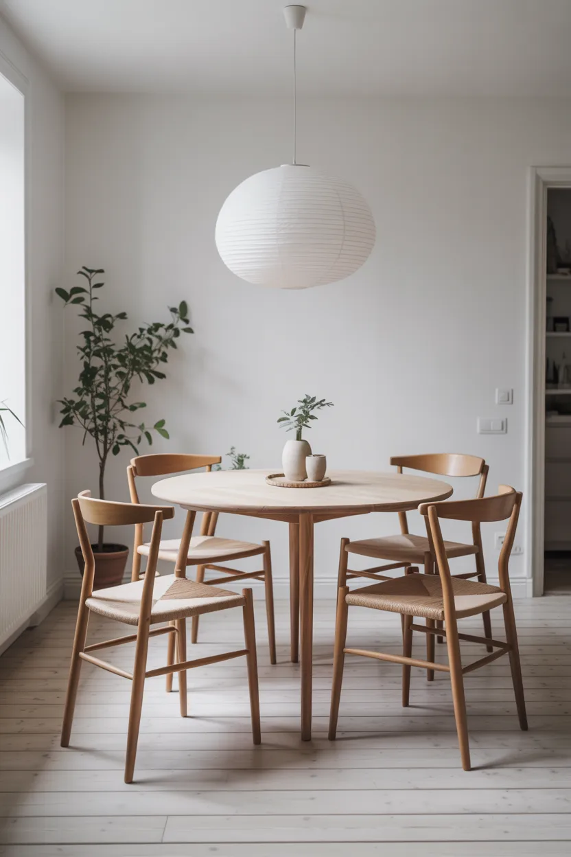 Scandinavian Minimalism for a Clutter-Free Dining Room