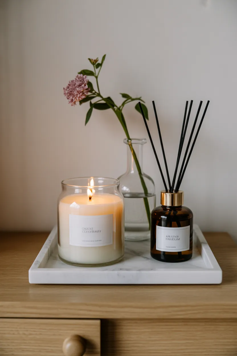 Scented Candle or Reed Diffuser for Ambiance