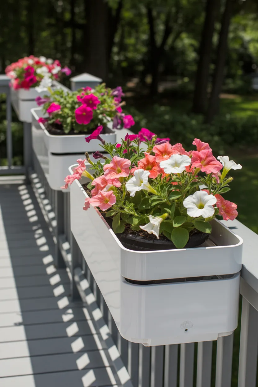 Self-Watering Deck Rail Planter
