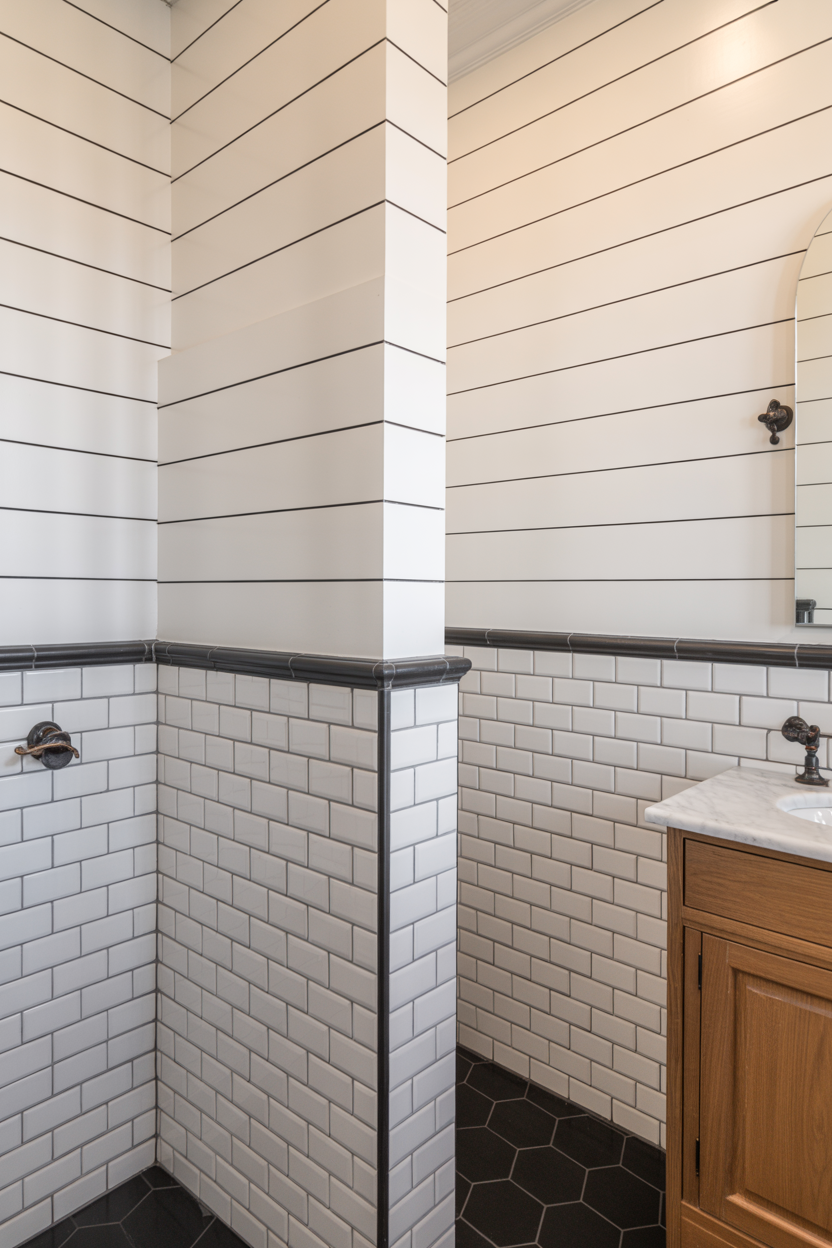 Shiplap and Subway Tile Combination