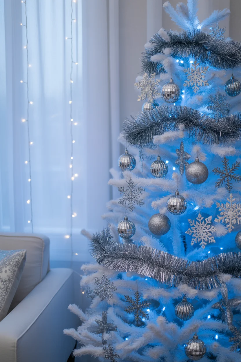 Silver and Blue Winter Wonderland Theme
