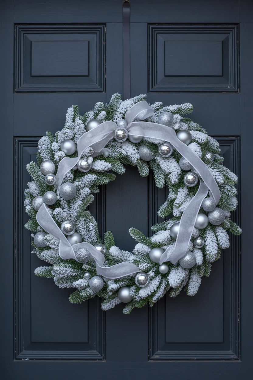 Snowy White Flocked Wreath