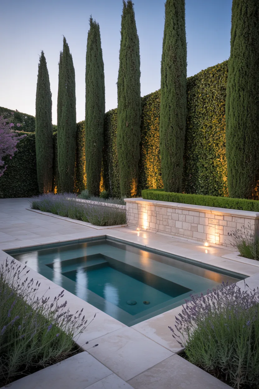  Sunken Jacuzzi in a Landscaped Garden Terrace