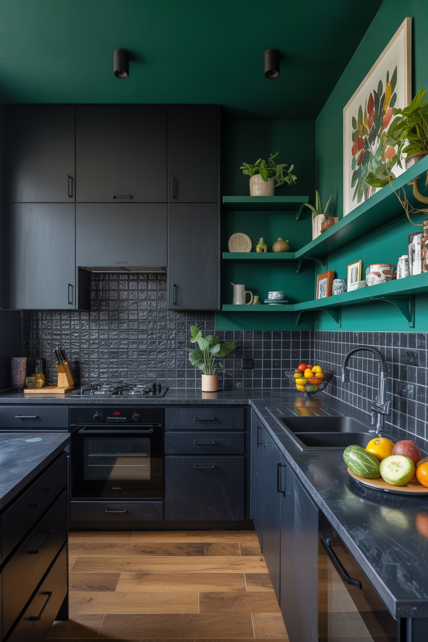 The Black Kitchen That Uses Color in the Most Unexpected Way