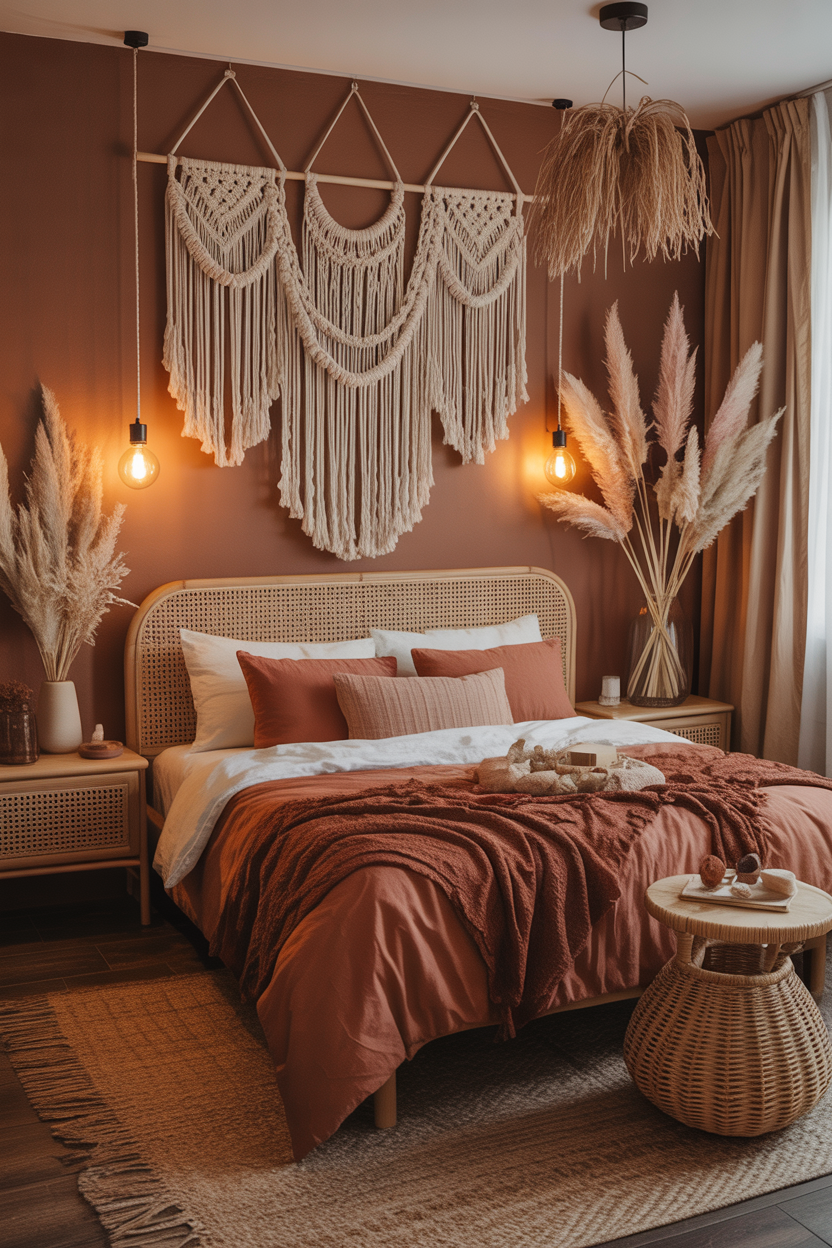 The Bohemian Bedroom With Macramé and Warm Texture