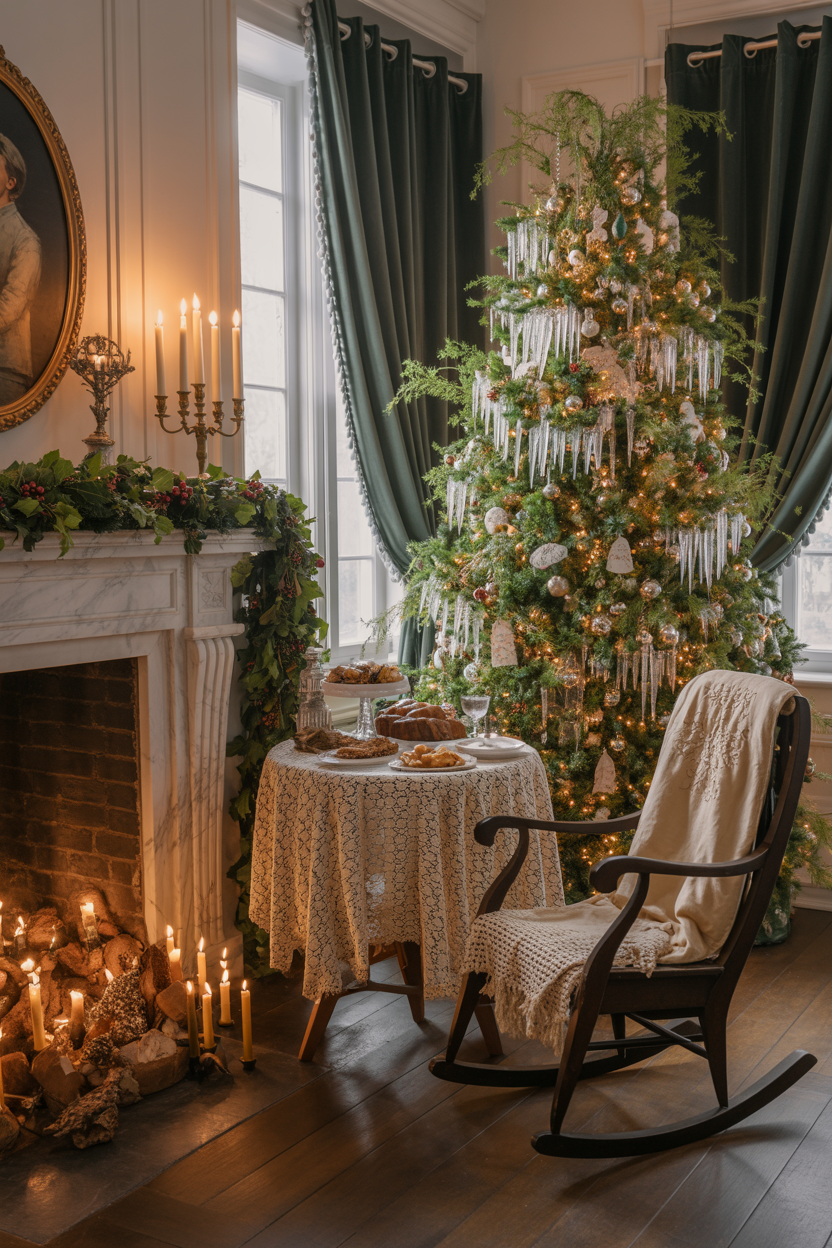 The Candlelit Victorian Christmas Living Room With Period Drama