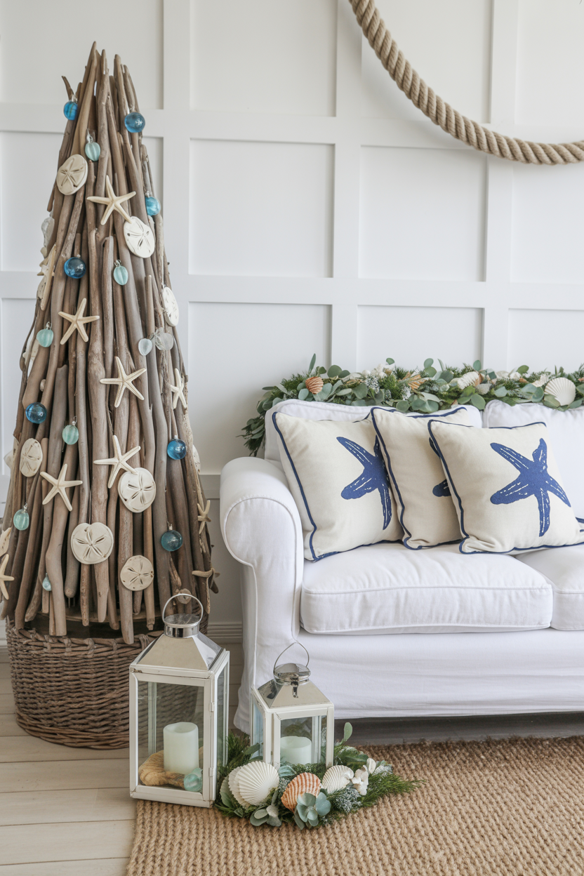 The Coastal Christmas Living Room Where Beach Meets Holiday