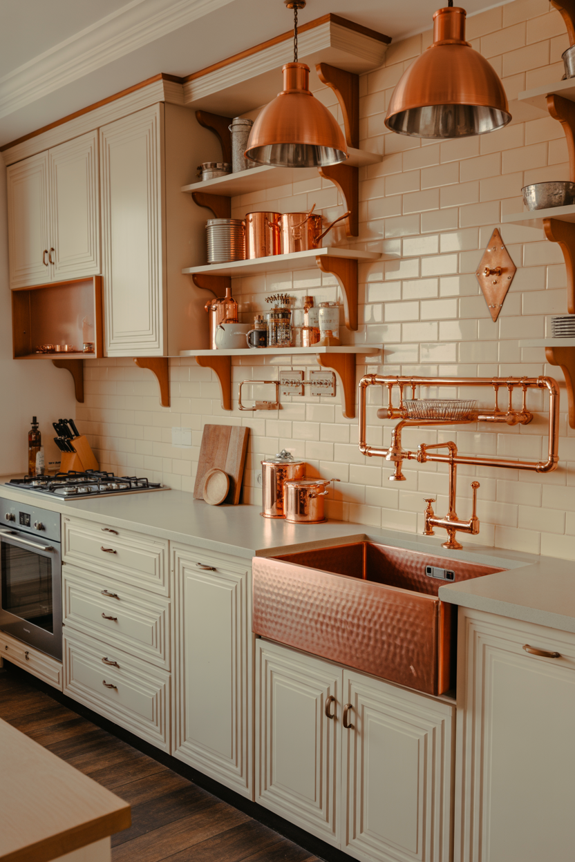 The Copper and Cream Retro Kitchen With Victorian Warmth