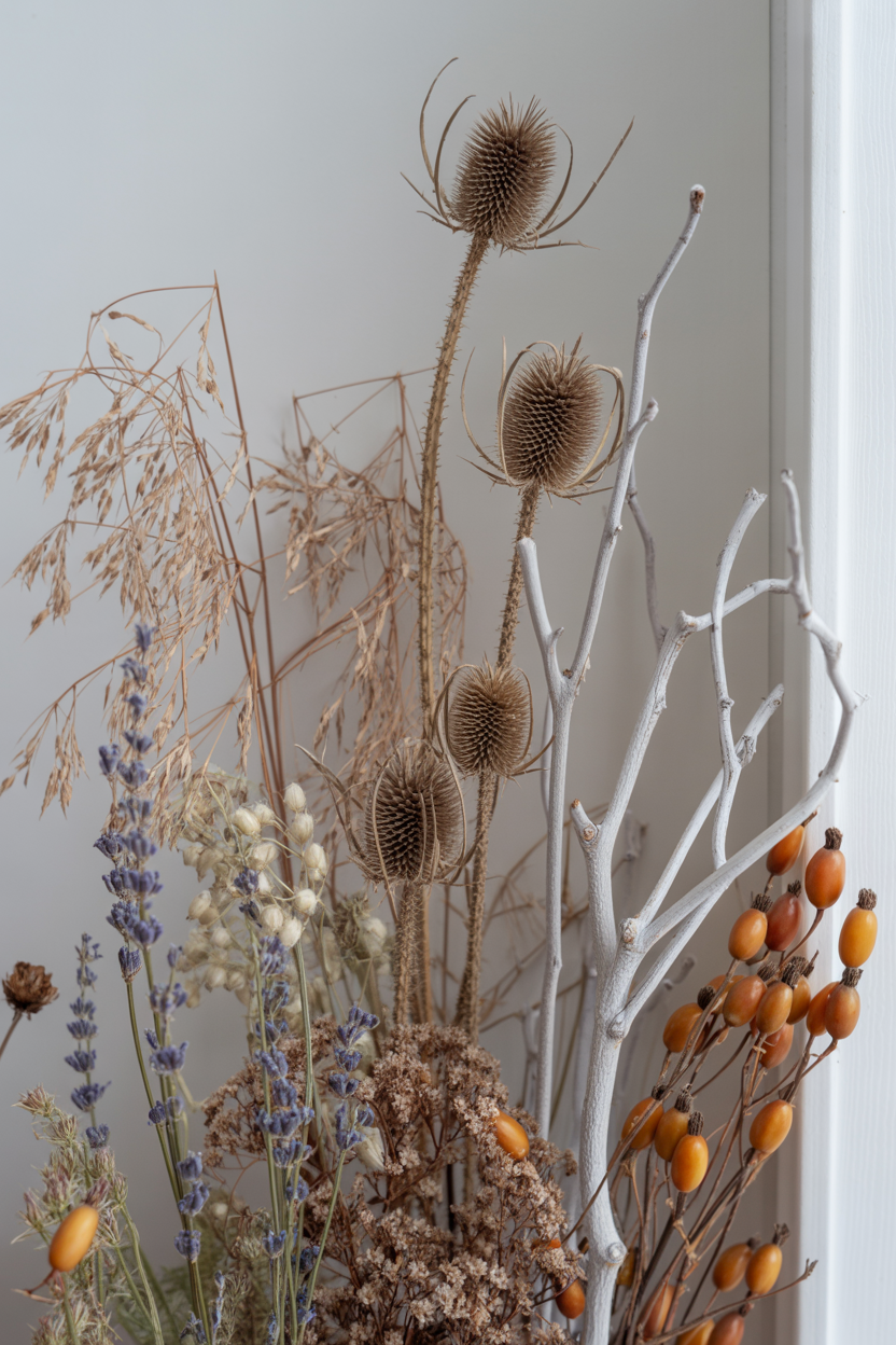 The Dried Botanical Winter Window Box With Prairie Naturalism
