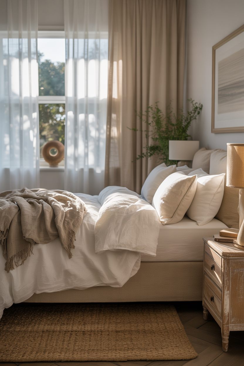 Nancy Meyers Bedroom Ideas
The Effortlessly Rumpled Linen Bed 
