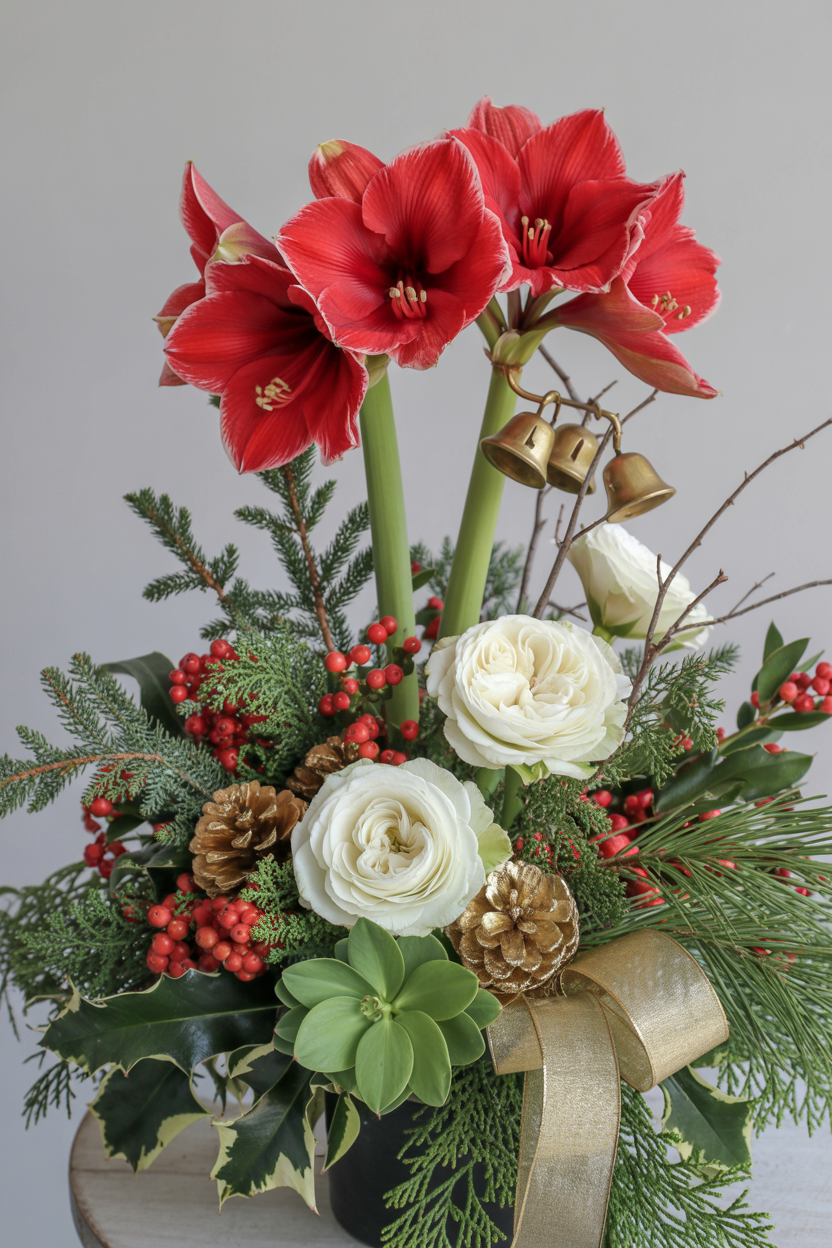  The Festive Winter Arrangement With Celebratory Holiday Spirit