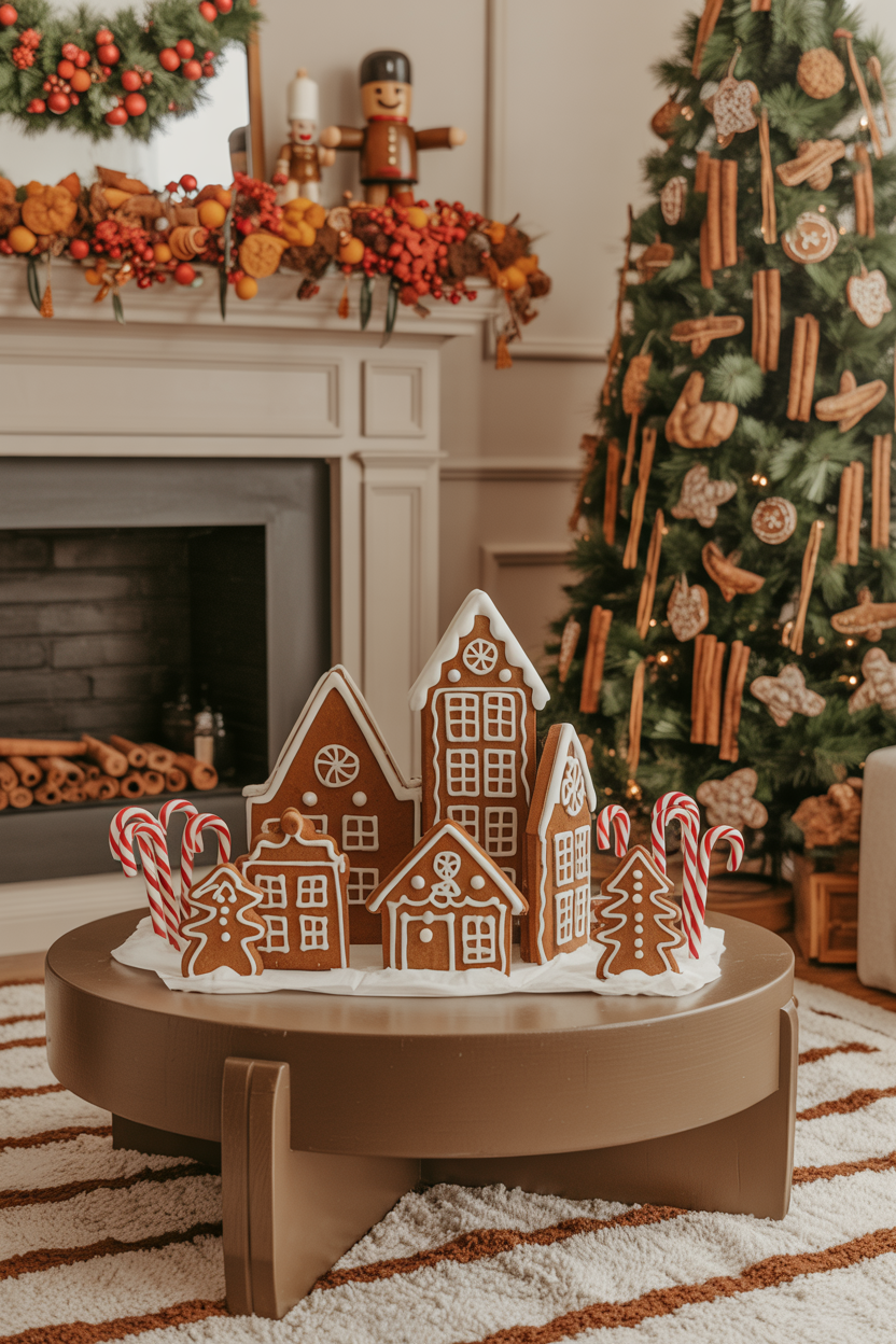 The Gingerbread and Spice Christmas Living Room Full of Edible Magic