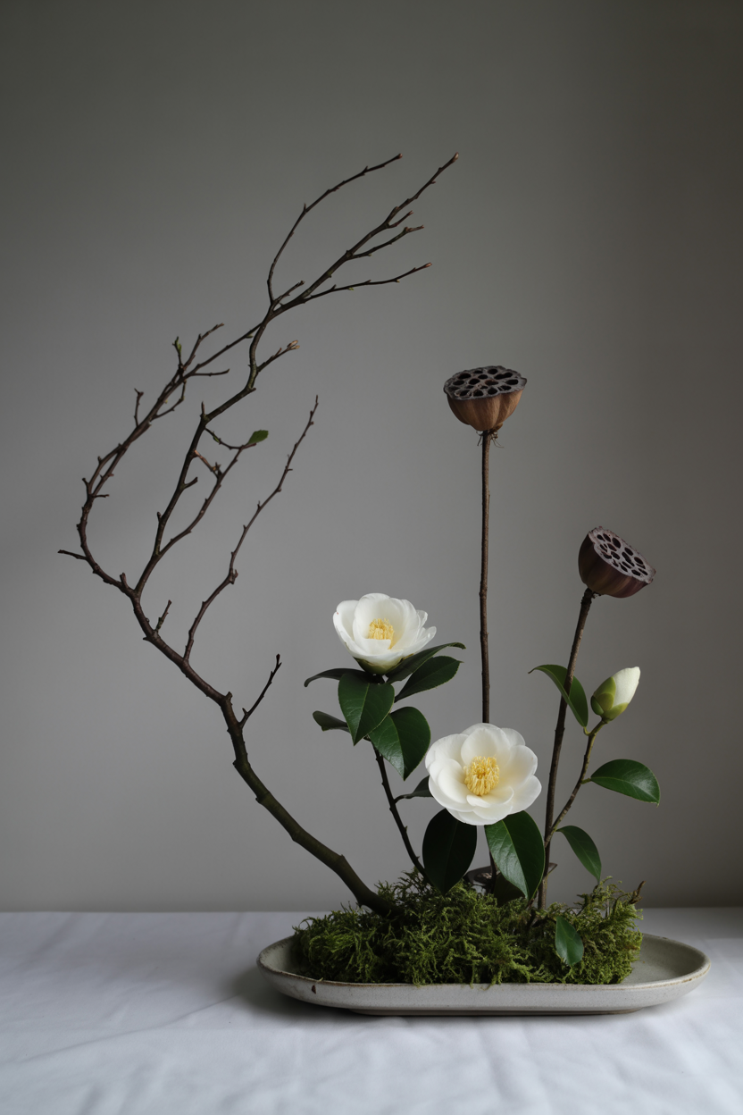 The Japanese Ikebana-Inspired Winter Arrangement With Meditative Precision