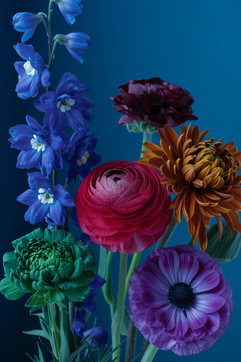 The Jewel-Tone Winter Arrangement With Stained Glass Luminosity