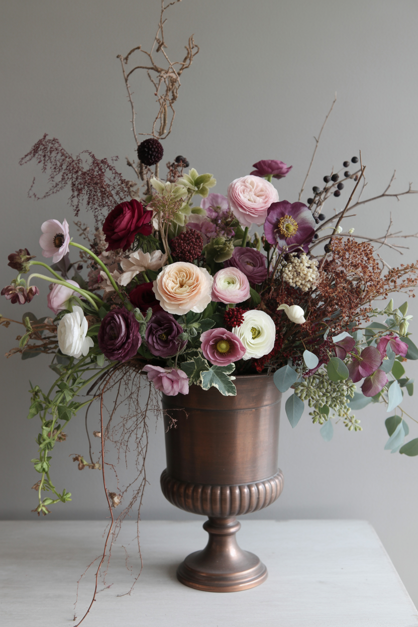 The Maximalist Winter Arrangement With Abundant Botanical Generosity