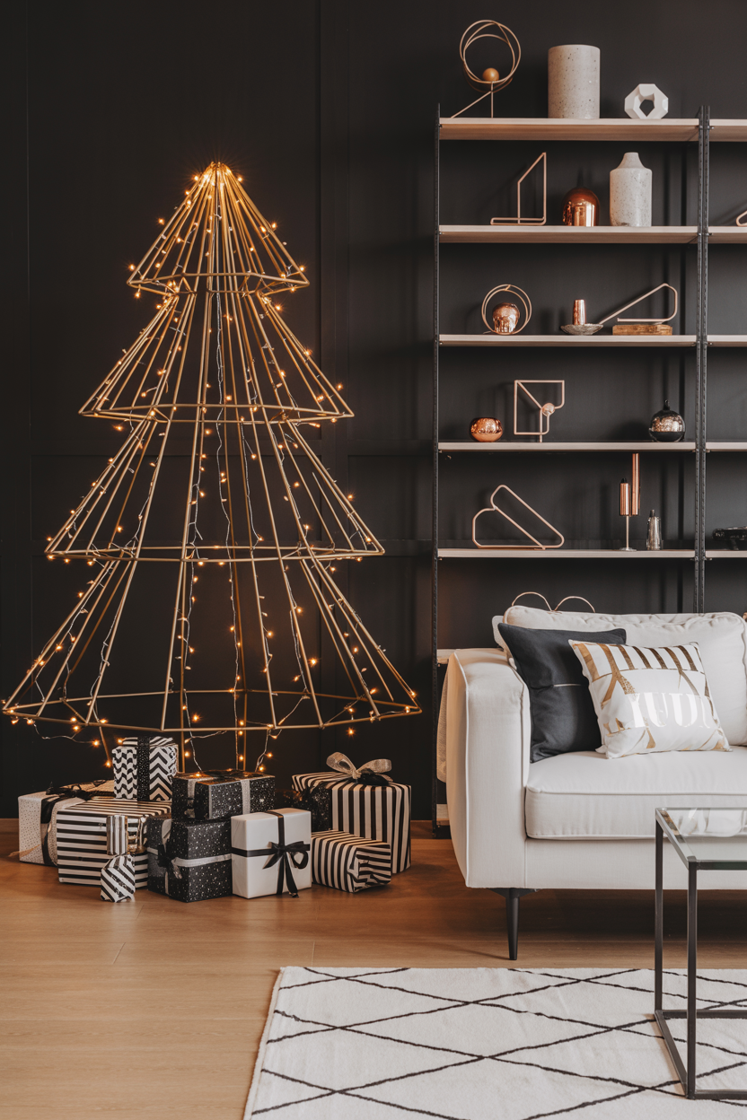 The Modern Geometric Christmas Living Room With Graphic Cool