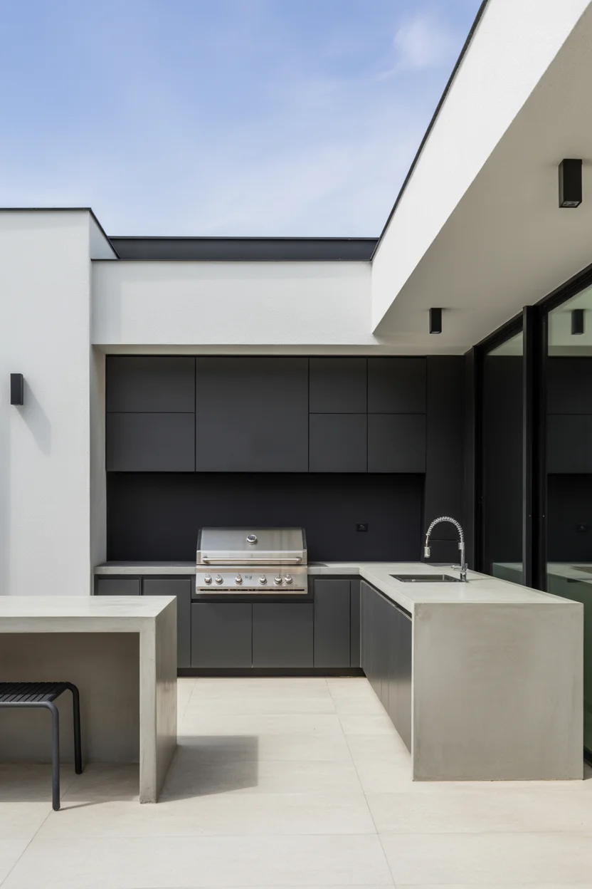 The Modern Minimalist Outdoor Kitchen