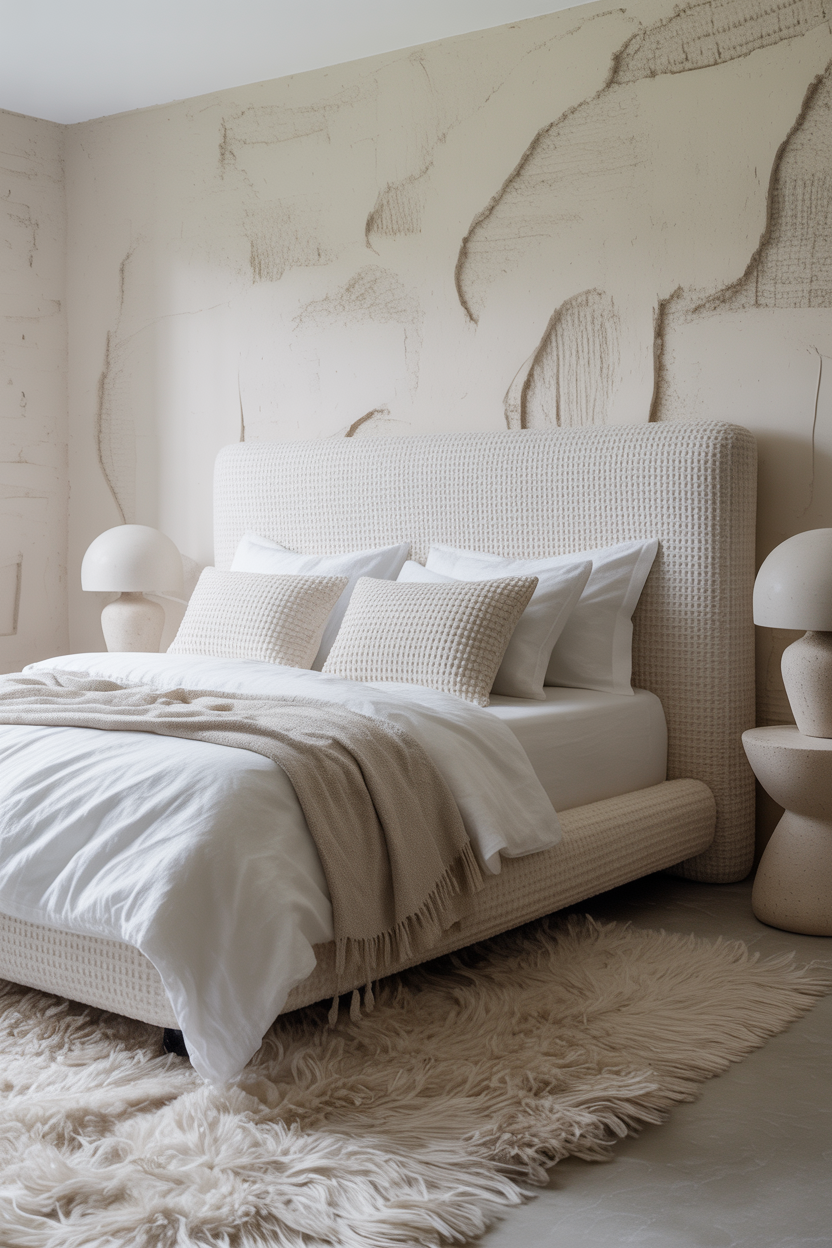 The Modern Monochrome Bedroom With Textural Depth