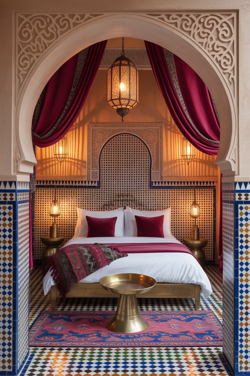 The Moroccan Riad Bedroom With Jewel-Box Intimacy