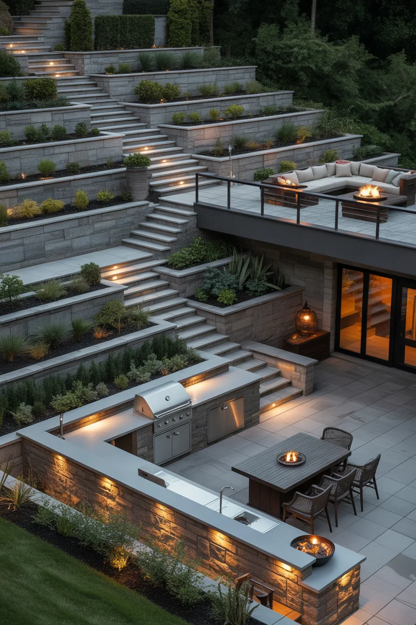 The Multi-Level Terrace Outdoor Kitchen