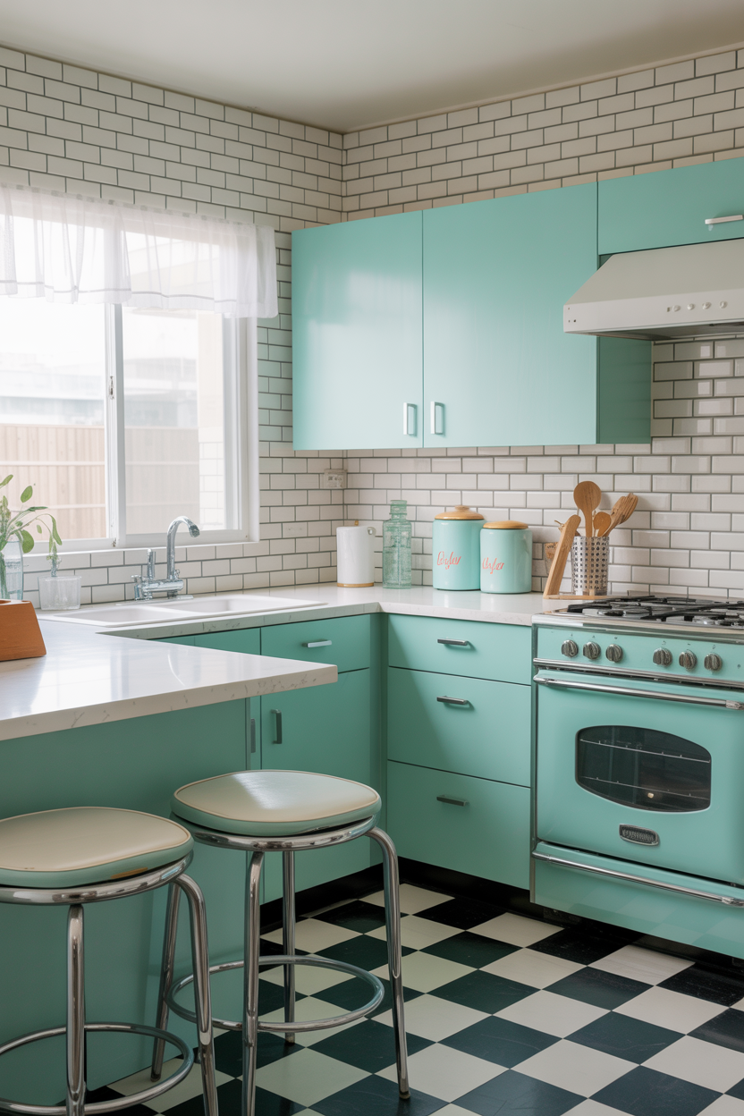 The Orange and White Retro Kitchen With 1970s Groovy Confidence