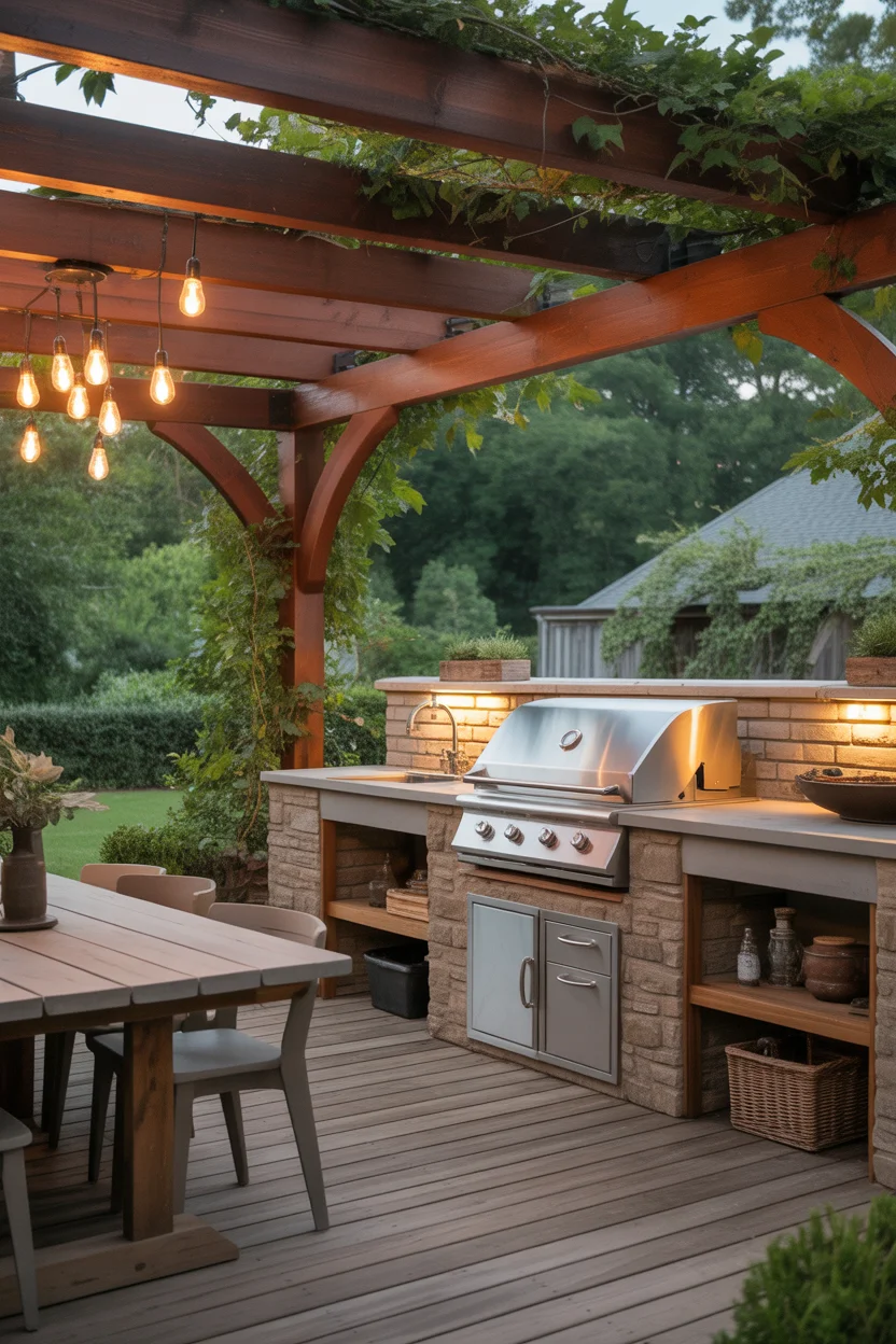 The Pergola-Covered Outdoor Kitchen