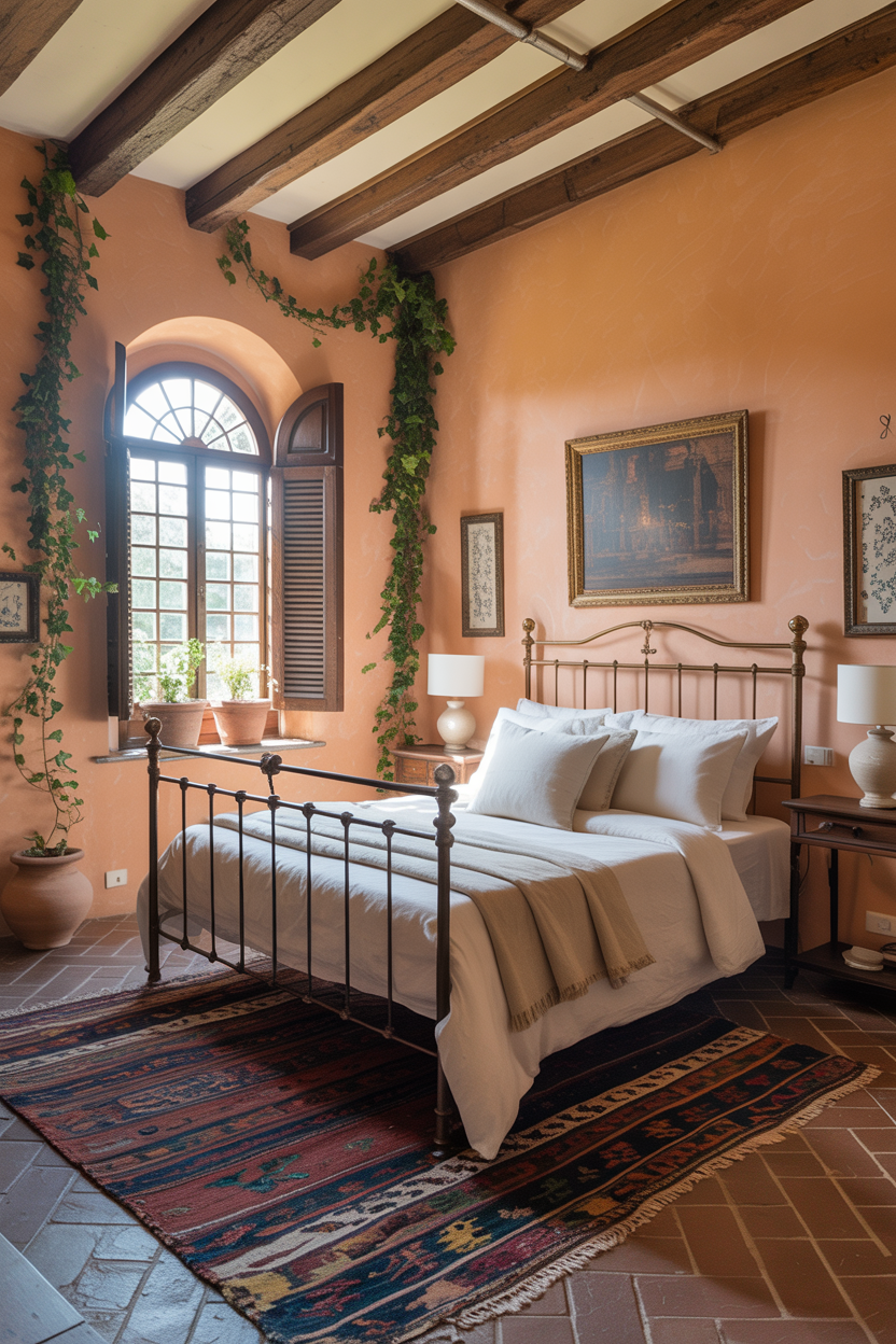 The Rustic Italian Villa Bedroom With Terracotta Soul